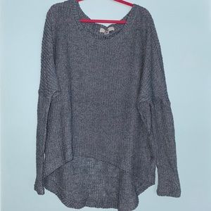 blue grey sweater